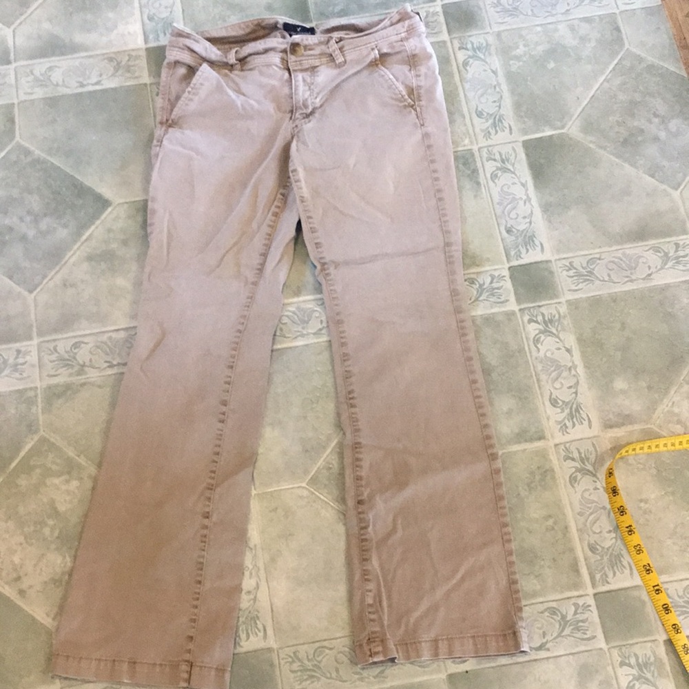 American Eagle stretch kick boot khaki size 6